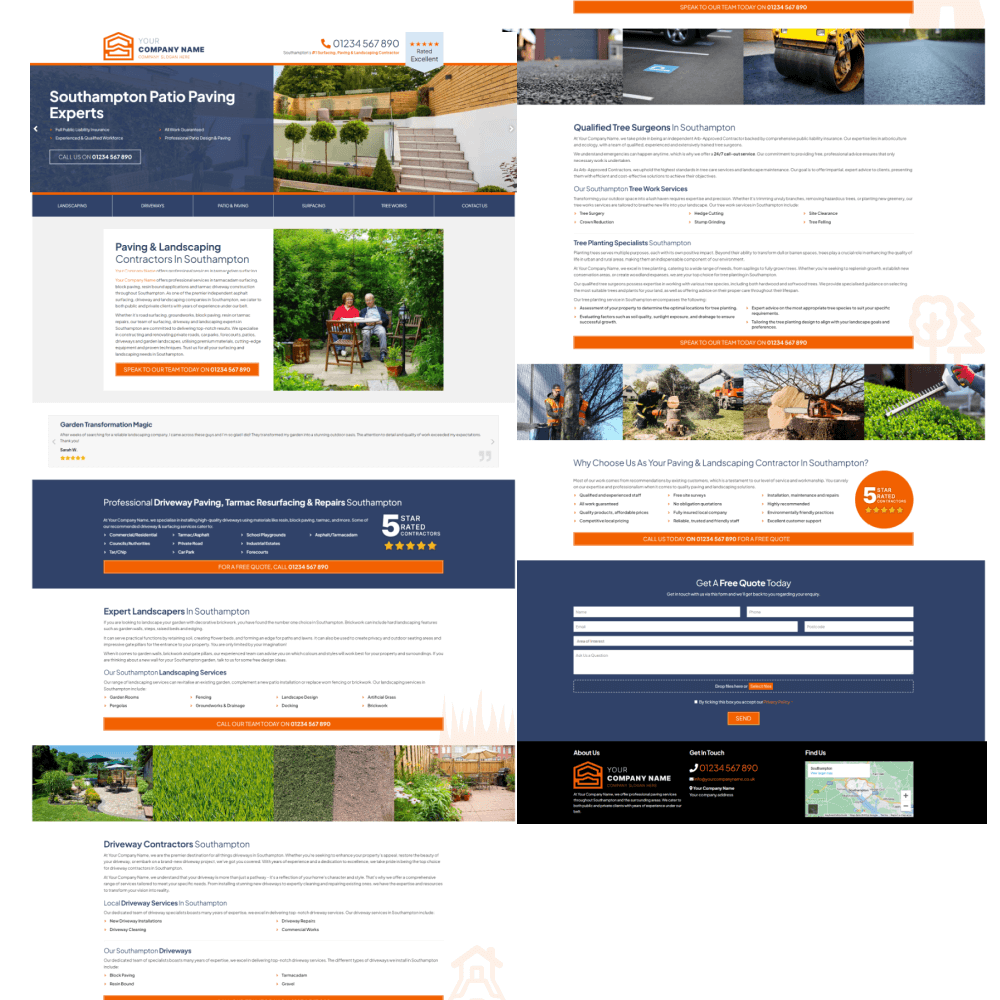 Landscaping website designers near me Southampton