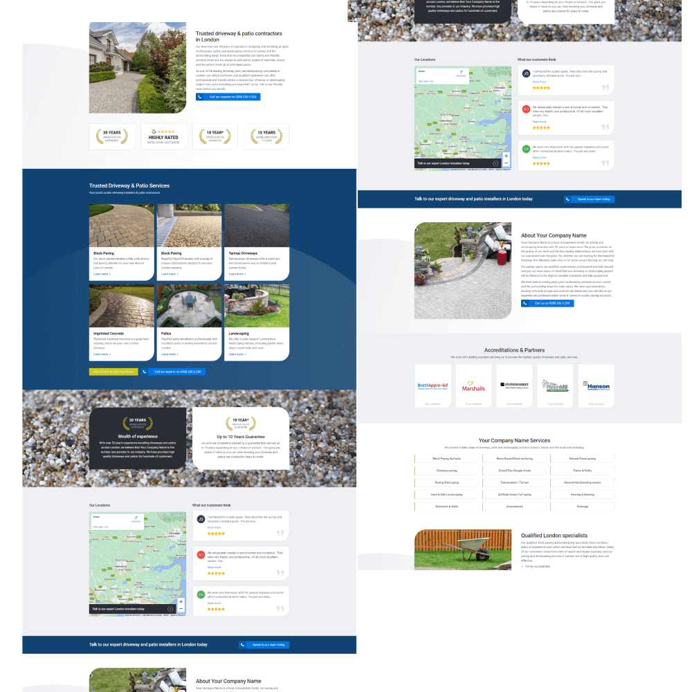 Driveway company wesbite designers Southampton
